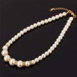 Pearl Necklace Bracelet Earrings